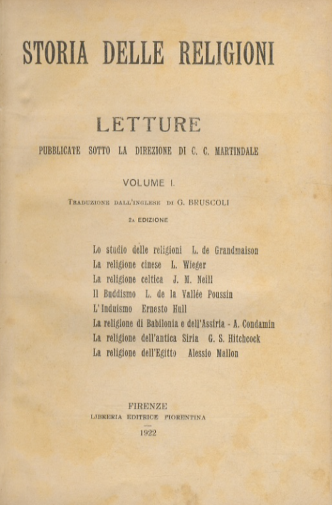 Storia delle religioni. Volume I [- volume V].